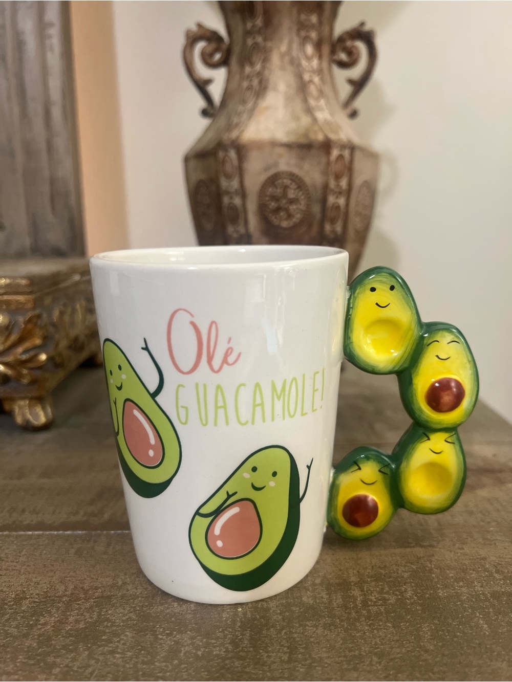 Olé Guacamole! Ceramic Avocado Mug - Green